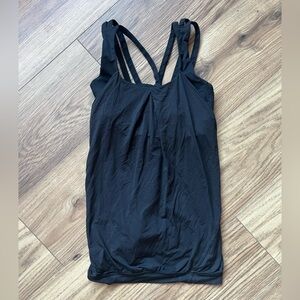 Lululemon Womens Black Athletic Tank With Built In Bra